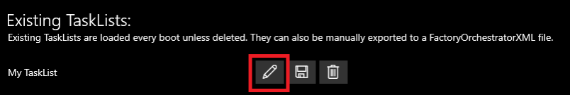 Modify TaskList pencil button