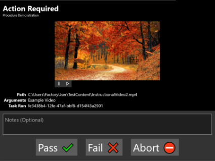 screen shot of external task video