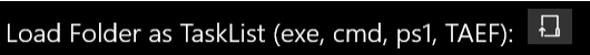 Load folder as tasklist menu item